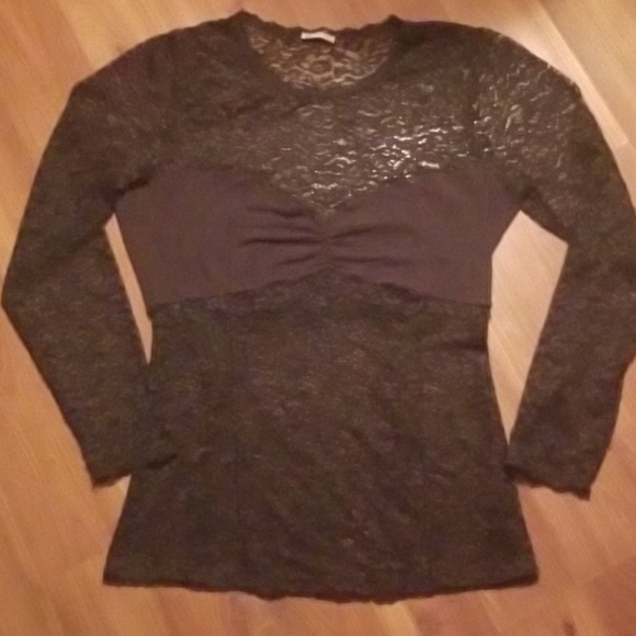 FREE PEOPLE LACE LONGSLEEVE - Picture 1 of 8